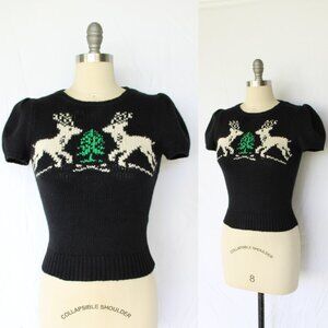 RALPH LAUREN  Rugby reindeer Fair Isles Cashmere aztec ski sweater polo RRL XS